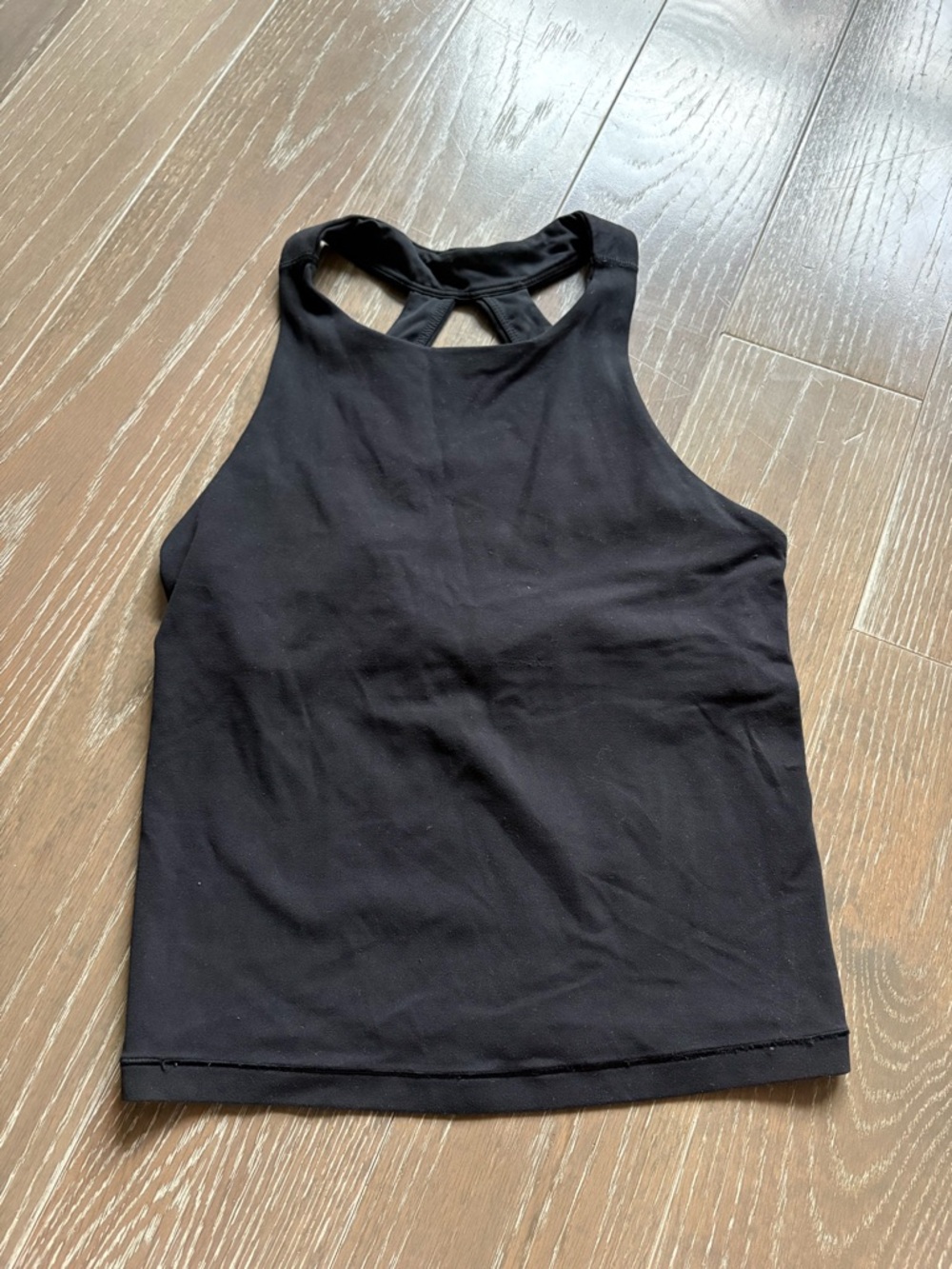 Good Condition Athleta Transcend High Neck tank with built in bra size xs black